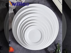 Piatto rotondo su misura Piatto di ristorante Piatto di ceramica piatti di carne di manzo Piatto decorato